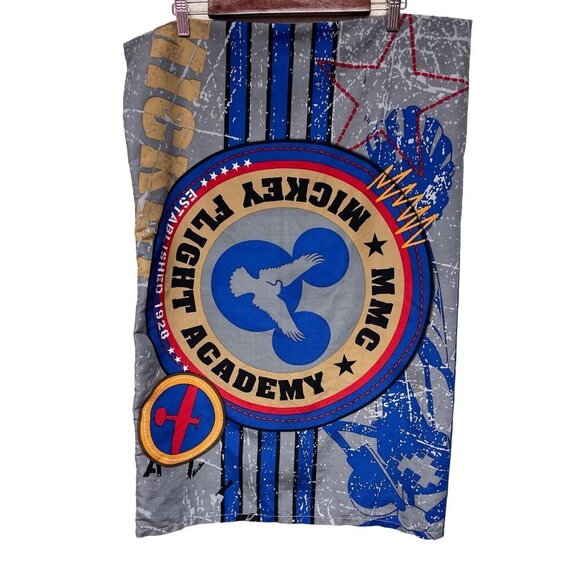 Disney Mickey Mouse Donald Duck Pilot Co-Pilot MMC Blue Pillow Case Standard - Picture 2 of 5